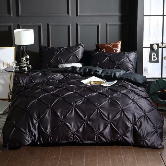 3 sets of double imitation silk Black