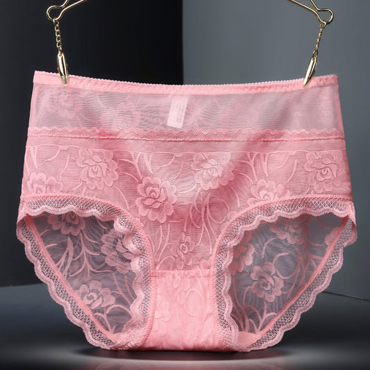 Lace seamless women underwear Bean pink