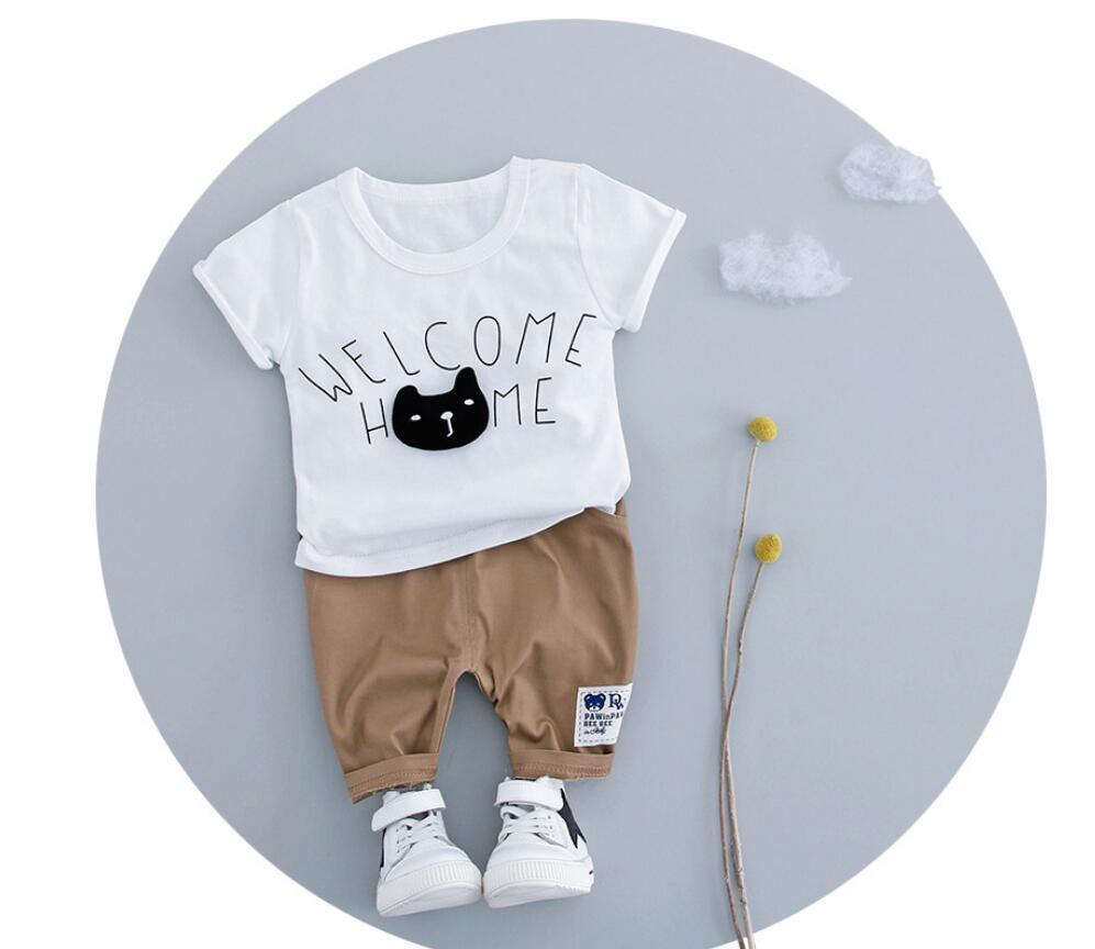 Chirdren Tshirt Suit White
