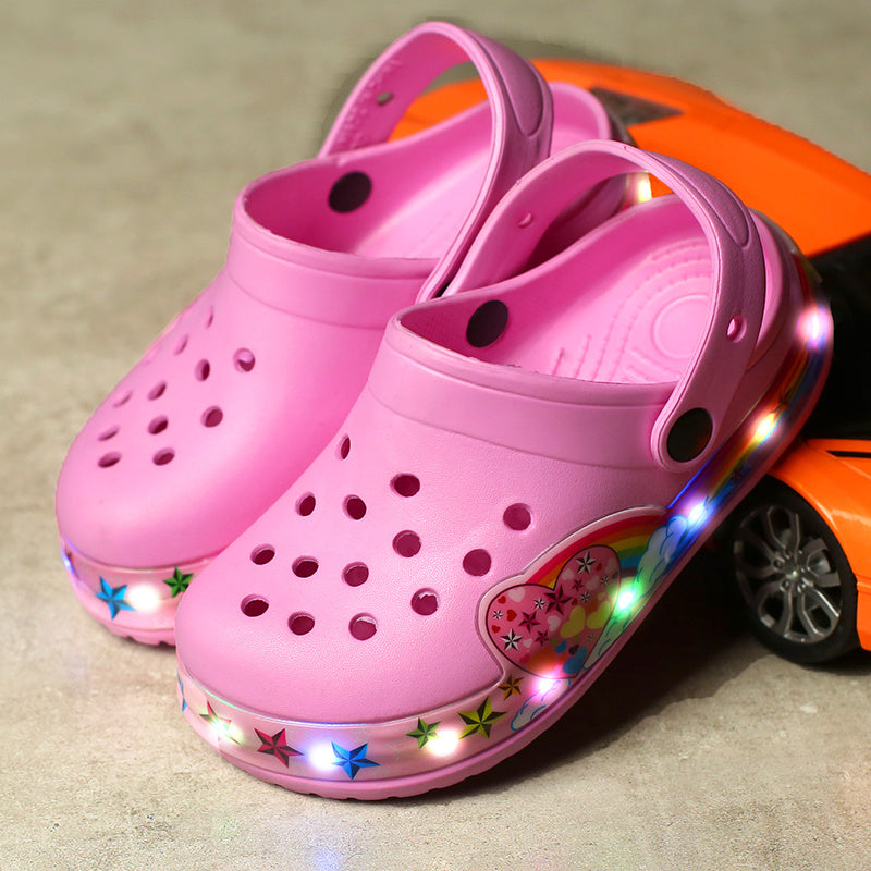led luminous children sandals Pink