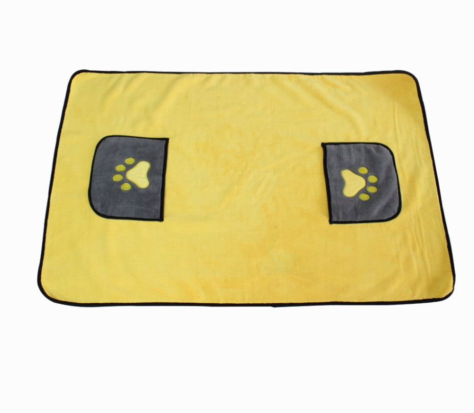 Pet bath towel Yellow