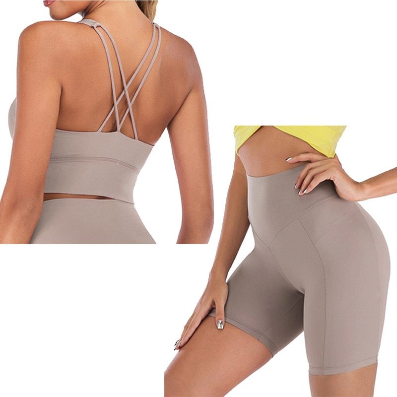 Women's yoga outfit Purple gray