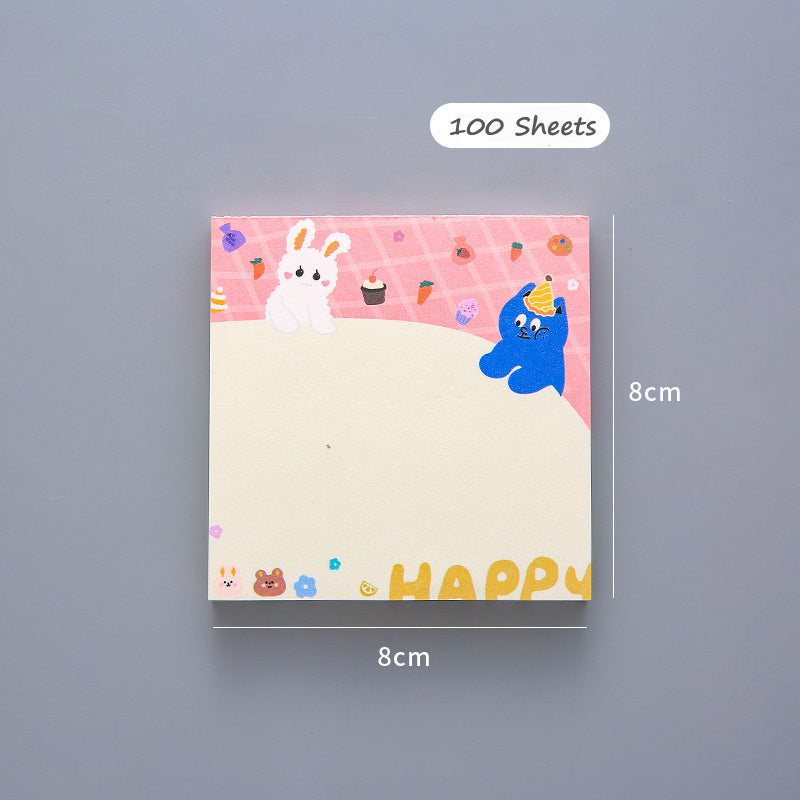 Cute Sticky Notes For Students With Tearable Non-sticky Sticky Notes Rabbit
