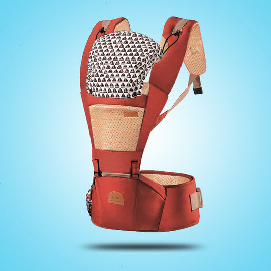 Multifunctional shoulder baby carrier Brick red