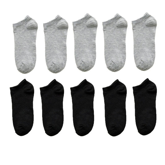 Socks Men And Women Solid Color Boat Socks Spring Invisible Socks Socks Socks Net Red Men'S Socks 10pair 1PCS