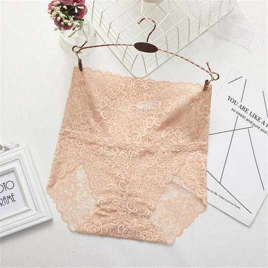 Women Sexy Lace Underwear Apricot