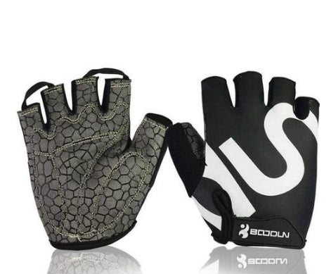 Queshark Unisex Body Building Gym Gloves Black