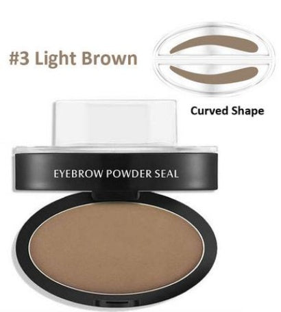 Eyebrow Powder Stamp for Easy Natural Looking Brows Light brown curved