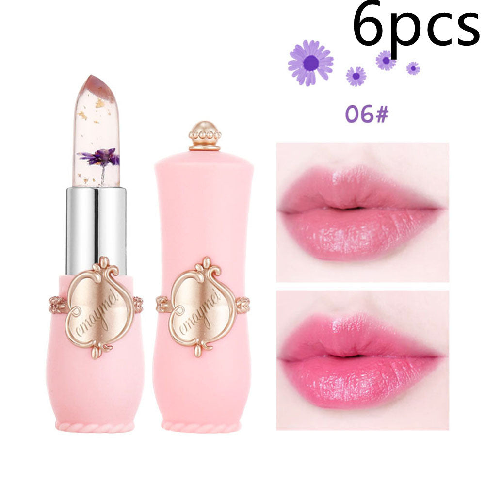 Maymei Moisturizing Lip Balm Dried Flower Color Changing Lipstick 06color 6PCS