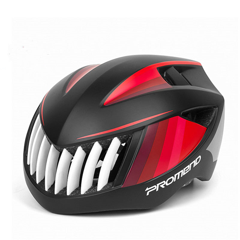 Mountain bike riding helmet Black red