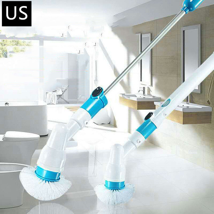 Wireless Rechargeable Electric Cleaning Brush Long Handle Automatically Rotates US