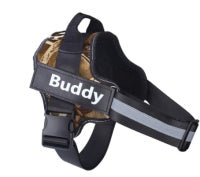 Personalize Dog Harness Dog Name Camouflage