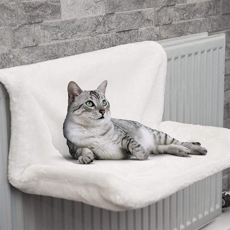 Iron Frame Cat Bed Cat Hammock Radiator Bed White