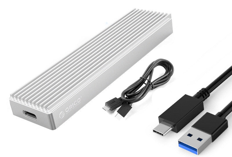 M. 2 Hard Disk Case Nvme External Hard Disk Reader Usb3.1 Solid State Mobile Hard Disk Case Hard Disk Case silvery