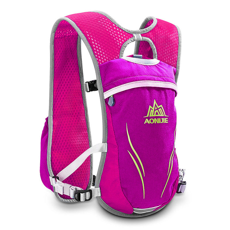 Trail Running Outdoor Cycling Bag Marathon Backpack Rose Red