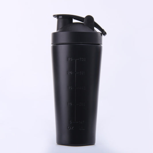 Factory Wholesale Stainless Steel Protein Powder Shaker Cup Multifunctional Fitness Sports Water Cup Fashion Gift Cup Customization Black