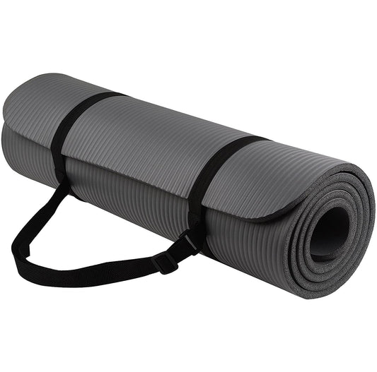 Yoga Mat NBR Yoga Mat Striped Yoga Mat Black