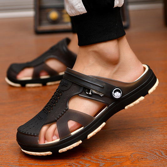Slippers Men Sandals Flip Flops Men Black B