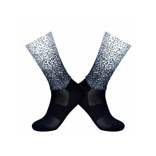 Team Version Of Aerodynamic Cycling Socks Men And Women Socks Non-Slip Silicone Cycling Socks Aero Socks 2black white