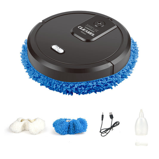 Automatic Spray Sweeping And Mopping Robot Black