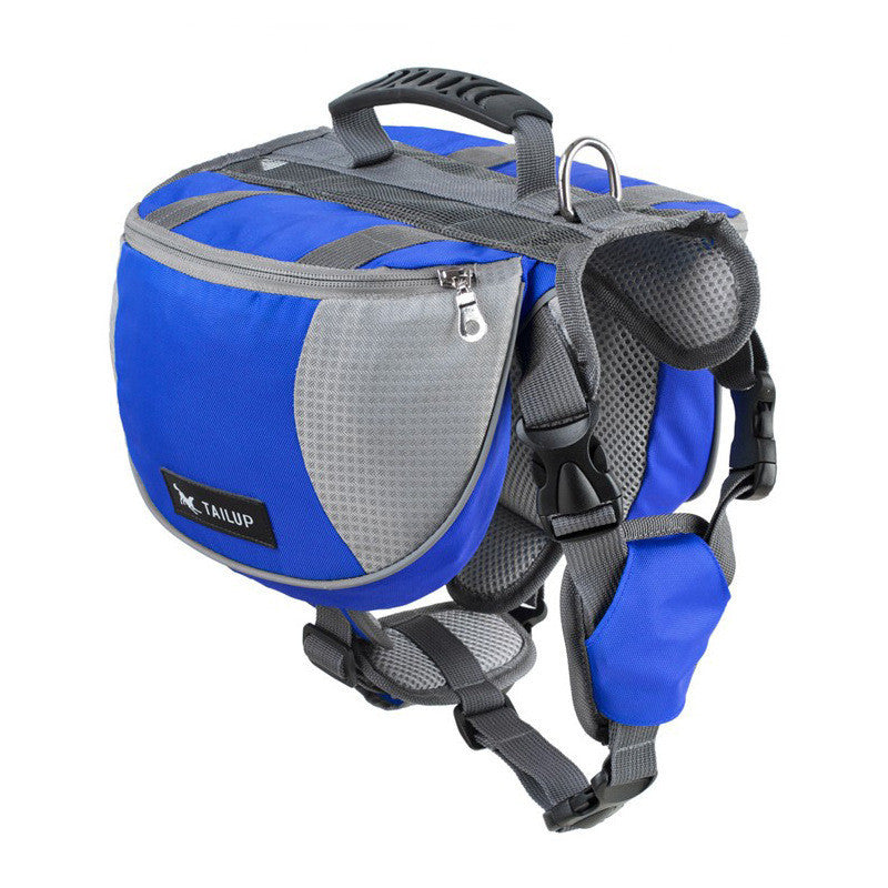 Pet outdoor Oxford cloth self backpack Blue