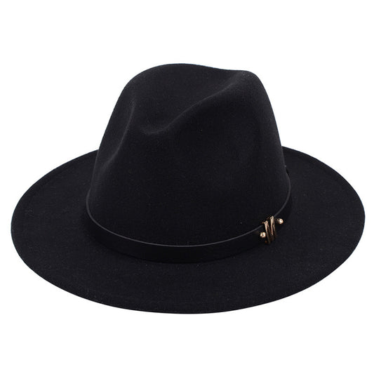 British black jazz hat Black