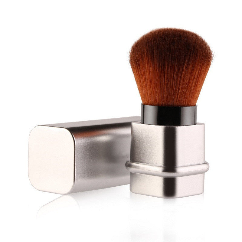 Portable Single Makeup Brush Silver