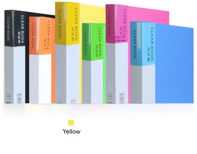 File Book Loose-leaf Classification Storage Folder Yellow