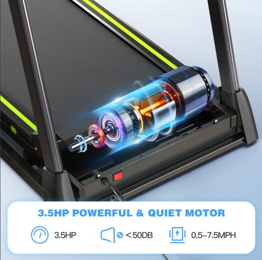 Walking Pad Under Desk Treadmill For Home Office -3.5HP Walking Treadmill 0.5-7.5MPH Capacity Treadmill For Walking Running Remote Control Batteries