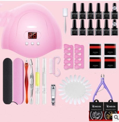 Nail Gel Polish Set Kit Art Manicure UV DIY Tools 36W 10Colors