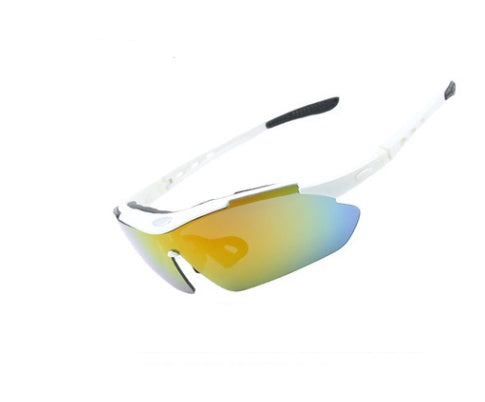 Cycling glasses polarized windproof outdoor glasses White