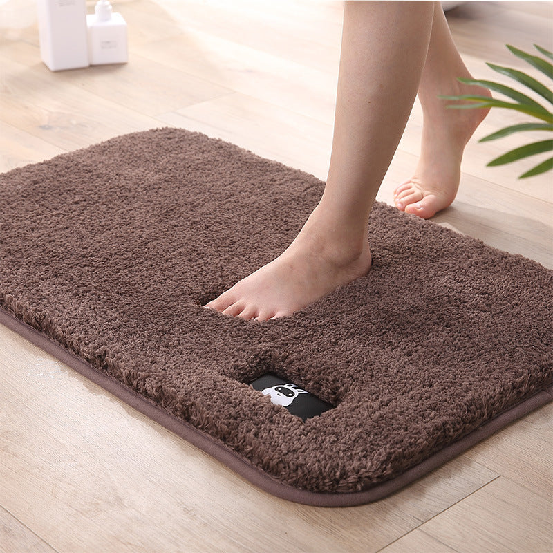 High wool thick bathroom toilet carpet Brown