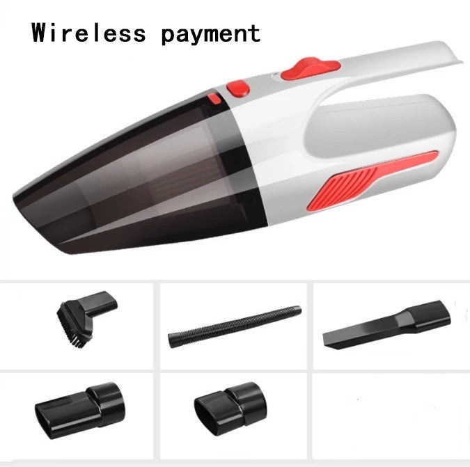 Handheld High-Power Vacuum Cleaner For Small Cars White wireless