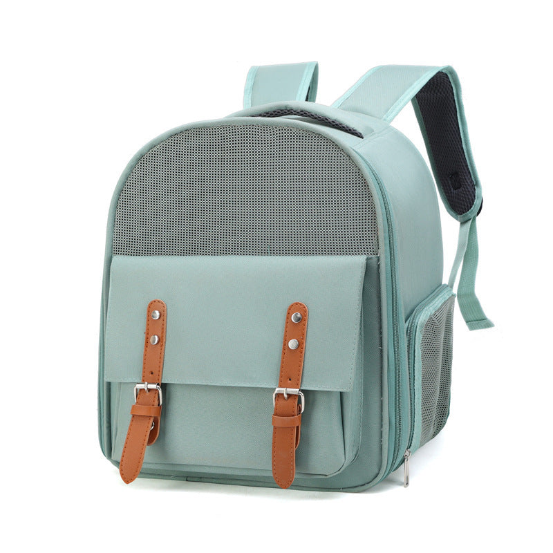 Pet Bag Outdoor Portable Backpack Breathable Green