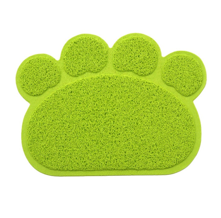 Claw-shaped cat litter mat Yellow green 30x40cm
