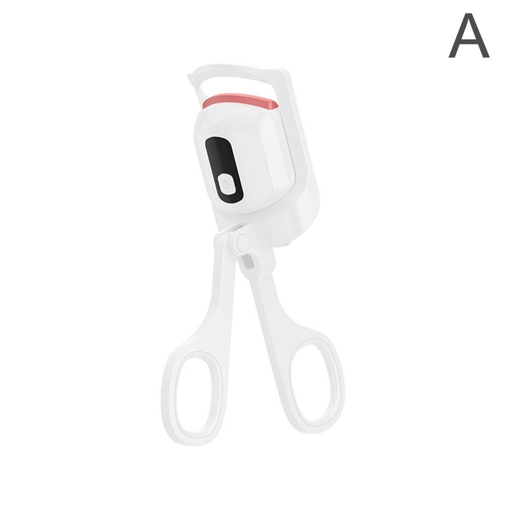 Mini Portable Electric Eyelash Curler White USB