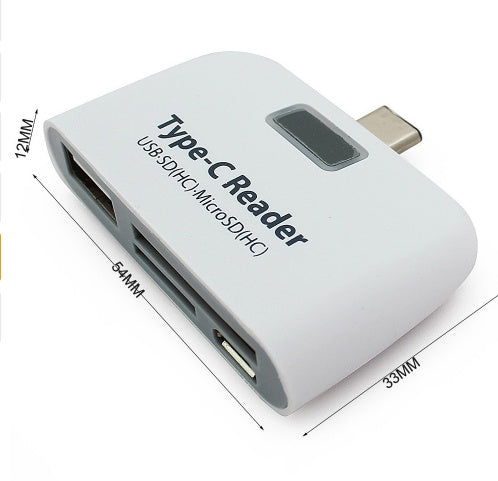 TYPE - C OTG Card Reader White