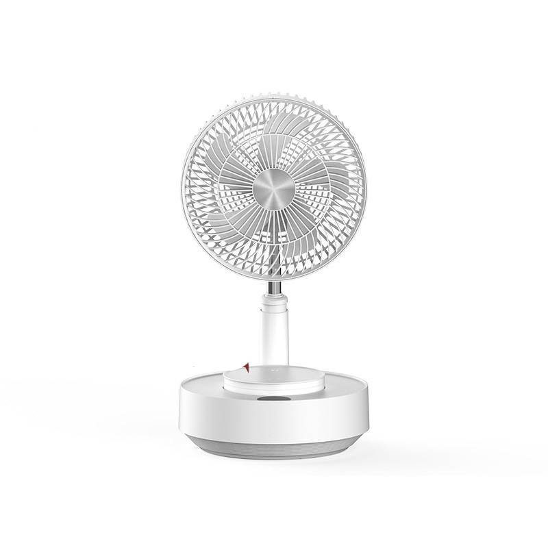 Storage Floor Electric Fan Household Desktop Remote Control Small Rechargeable Large Electric Fan With humidifier White