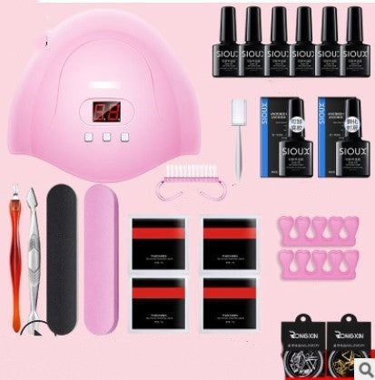 Nail Gel Polish Set Kit Art Manicure UV DIY Tools 36W 6Colors