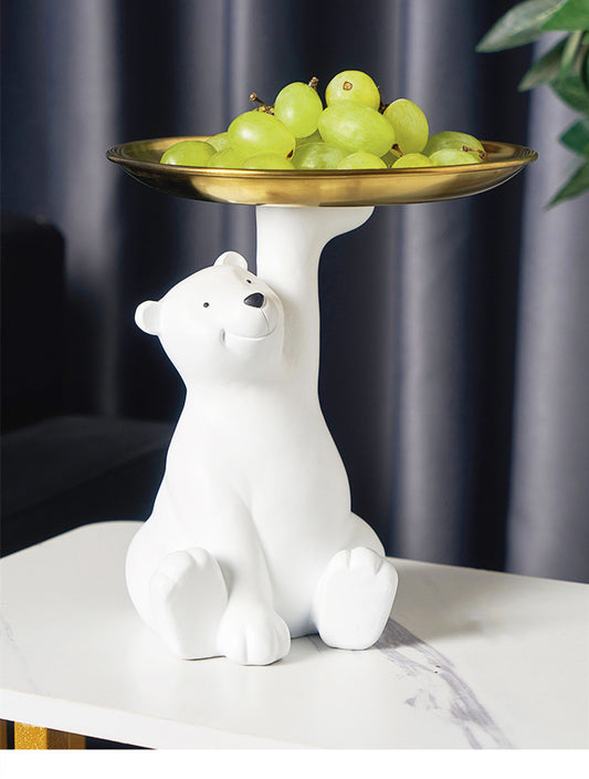 Entrance Key Storage Bear Tray Decorations
