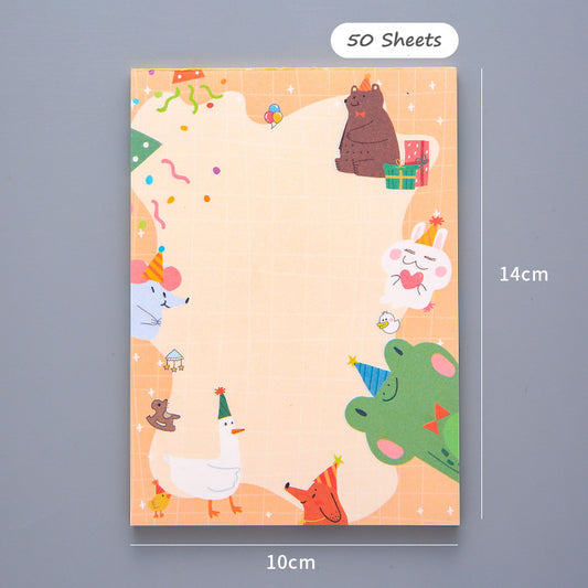 Cute Sticky Notes For Students With Tearable Non-sticky Sticky Notes Animal
