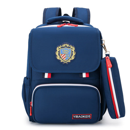New Style Children's Schoolbag Men And Women Backpack Navy Blue