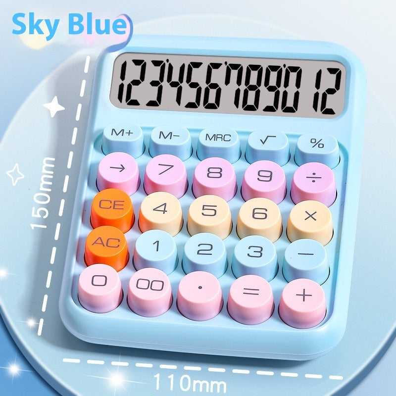 Multifunctional Calculator College Student Children Student Only Sky Blue