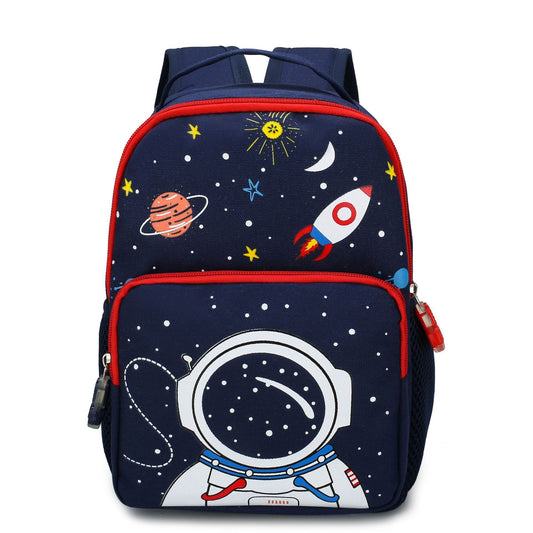 Cartoon children starry fashion backpack Navy Blue