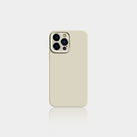 Liquid Silicone Solid Color Full Package Phone Case Antique white