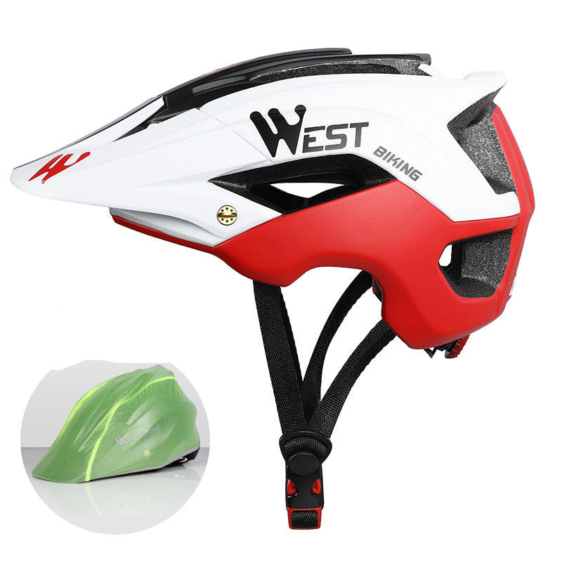 Cycling Helmets For Men And Women Mountain Bike Helmets Hard Hats Riding White red One size