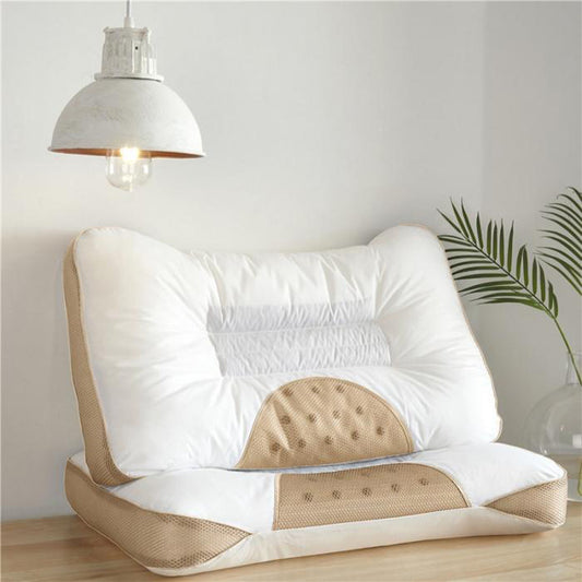 Health Care Pillow Neck Pillow Five-Star Hotel Pillow Brown 48x74cm
