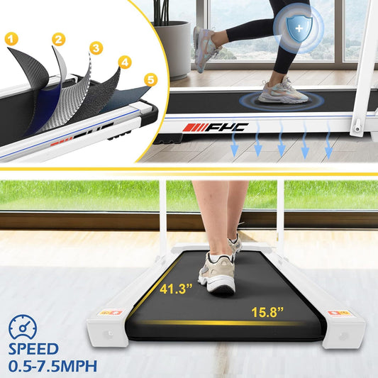 Walking Pad Treadmill, 300 Lbs About 136.1 Kg Capacity Under-the-counter Treadmill, Walking Pad With Handle, Small Household Treadmill, Mini Foldable Treadmill With Remote Control