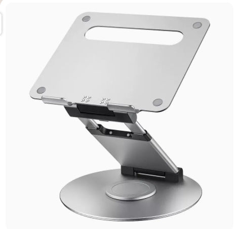 Notebook Bracket Laptop Bracket Aluminum Alloy Desktop Adjustable Base 360-degree Rotation DT018XS Silver Rotating