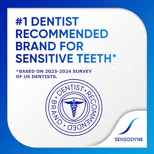Sensodyne Repair and Protect Whitening Toothpaste, Toothpaste for Sensitive Teeth and Cavity Prevention, 3.4 oz (Pack of 4)